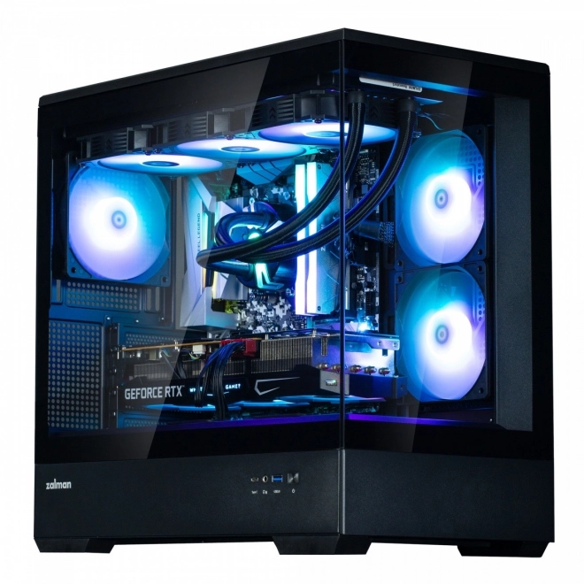 Elegantná herná skriňa MicroATX s RGB osvetlením