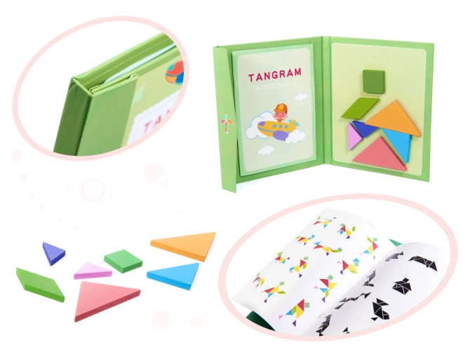 Magnetická knižka Tangram 3D skladačka