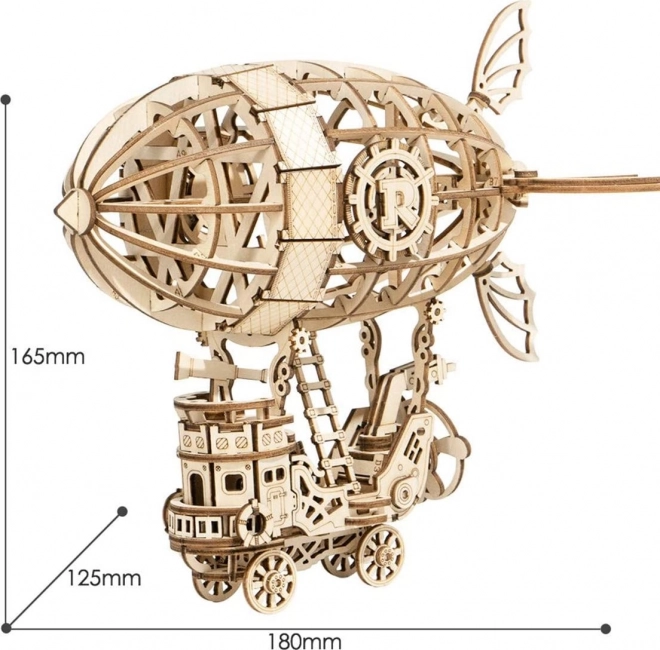 RoboTime drevené 3D puzzle Rozprávková vzducholoď