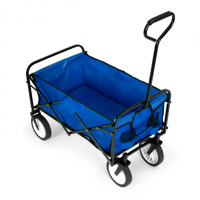 Skladací transportný vozík na pláž a záhradu 70kg modrý