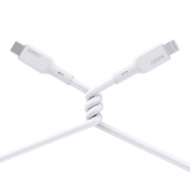 Kábel Aukey USB-C na Lightning 1,8 m Biely