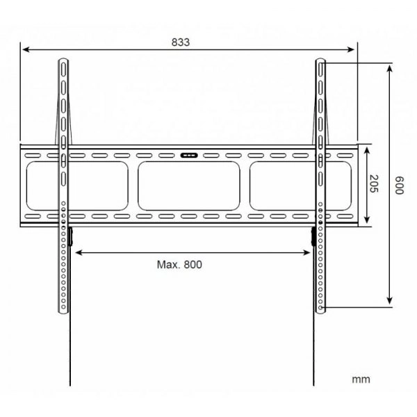 Nástenný držiak LCD/LED 42-80 palcov Slim čierny