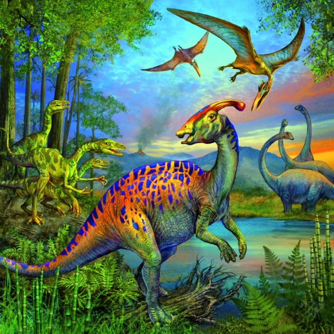 Ravensburger Puzzle Úžasní Dinosauri 3x49 Dielikov