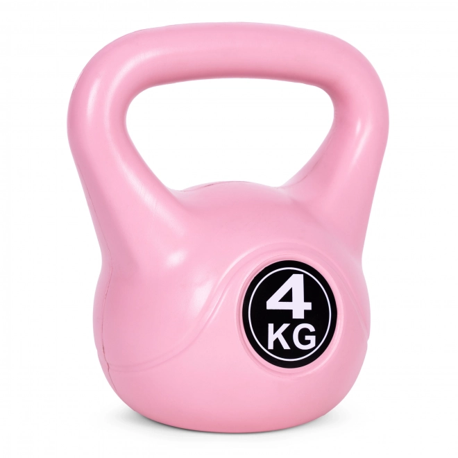 Kettlebell 4 kg ružový na cvičenie