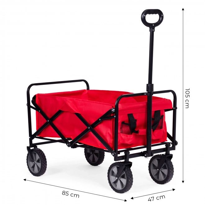 Skladací prepravný vozík MultiGarden červený 47x105 cm