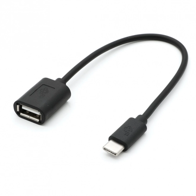 Kábel OTG USB AŽ - USB C 15 cm čierny