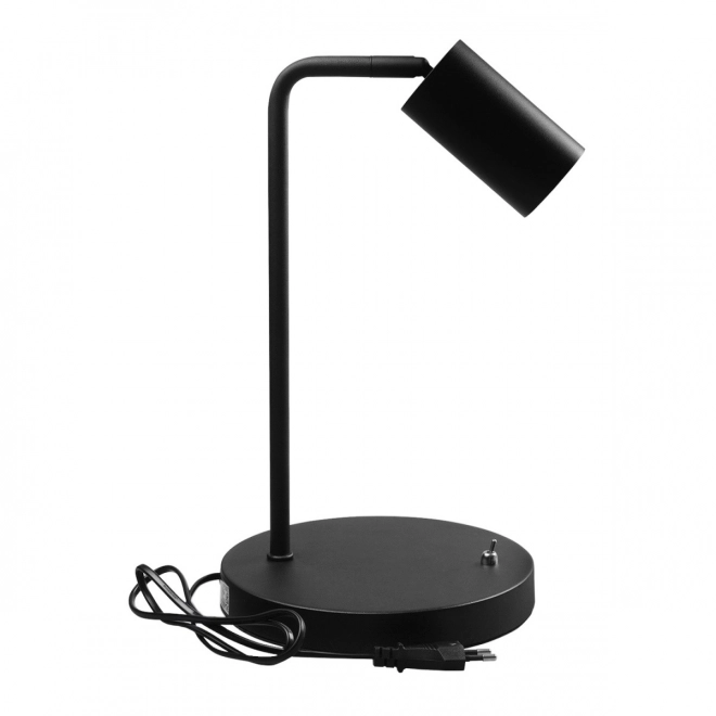 Stolná lampa GU10 s vypínačom Maclean čierna okrúhla