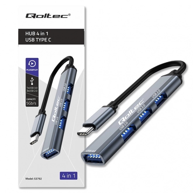 USB-C 3.1 HUB adaptér 4v1
