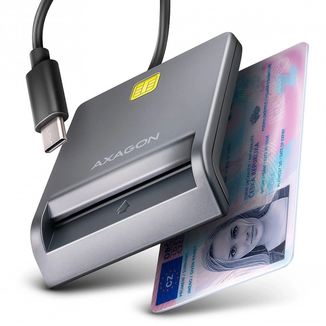 Čítacia zariadenie identifikačných kariet AXAGON USB-C s káblom