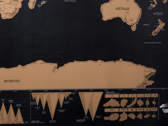 Mapa sveta s možnosťou stierania pre cestovateľov