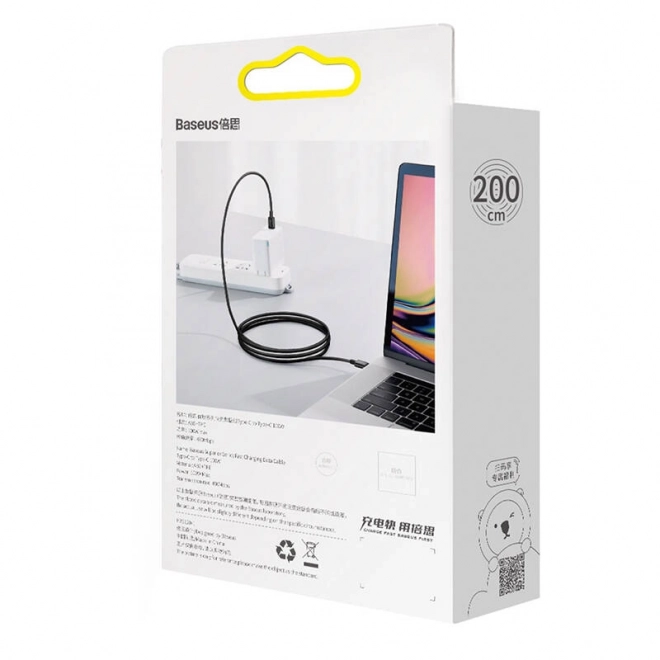 Kábel Baseus USB-C na USB-C 100W 1m čierny