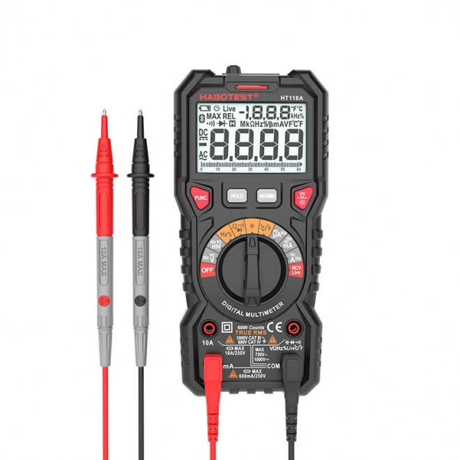 Digitálny multimeter so svietidlom Habotest HT118A, True RMS, NCV