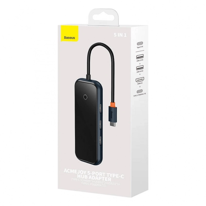 Rozbočovač Baseus AcmeJoy 5v1 USB-C