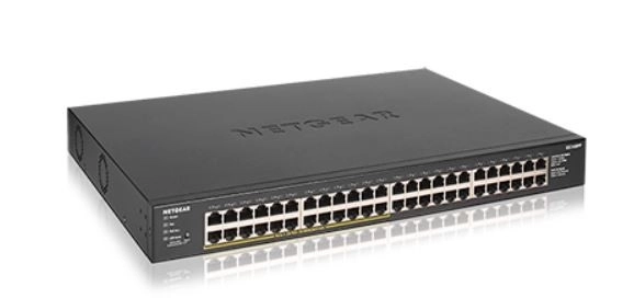 netgear gs348pp prepínač 48 portov gigabit poe+