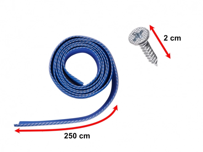 Univerzálny modrý spojler na nárazník z uhlíka 2,5m
