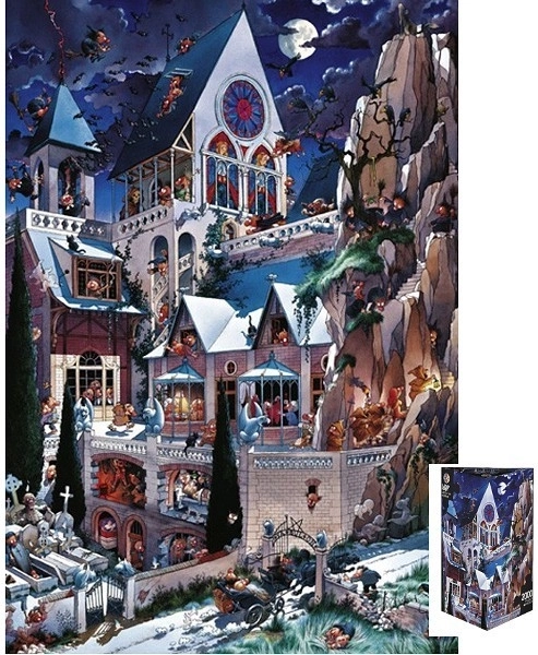 Heye puzzle strašidelný hrad 2000 dielikov