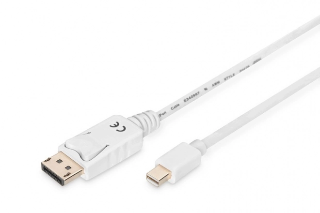 Kabel DisplayPort miniDP/DP 2m biely