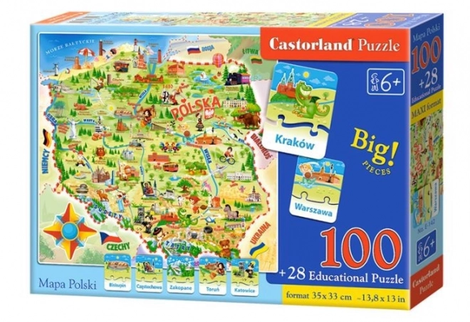 Puzzle Edukacyjna Mapa Polski