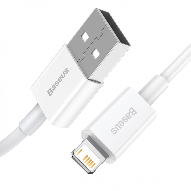 Kábel USB na iPhone 2.4A 2m Bílý