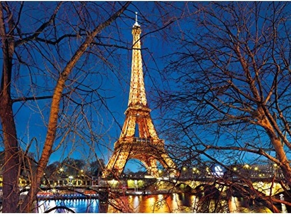 Ikonický motív Paríža v nočnom lesku