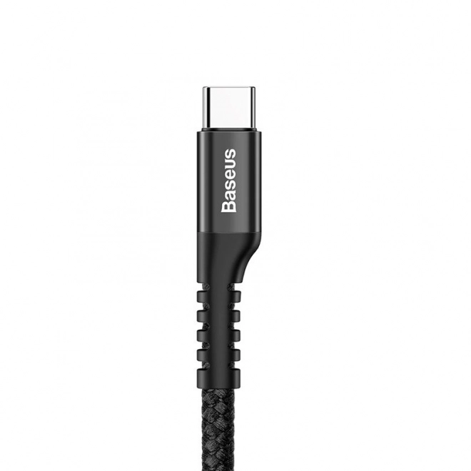 Baseus Pružinový kábel USB-C 1m 2A - čierny