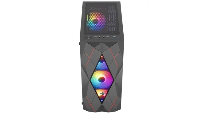 Obudova čierna mid tower RGB