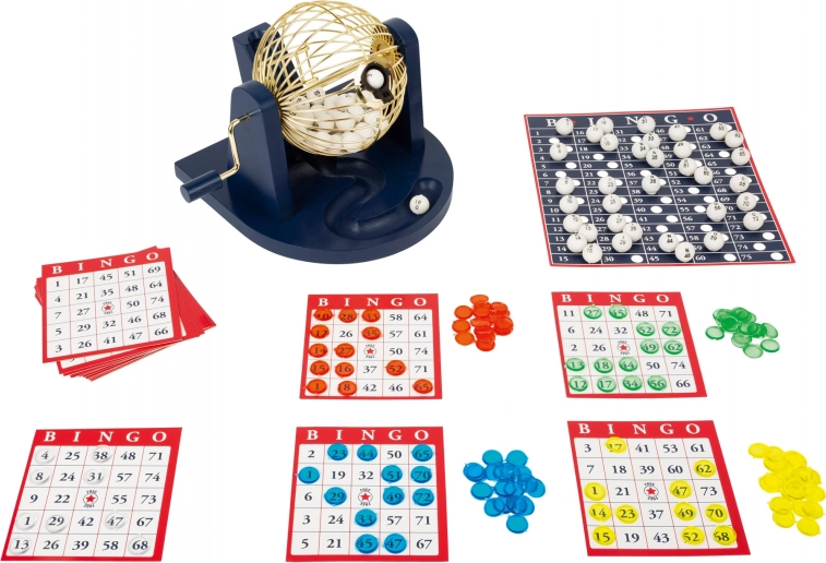 Rodinná hra bingo s žrebovacím bubnom