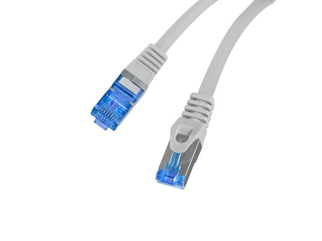 Patchcord kat.6a S/FTP LSZH CCA 0.25m sivý