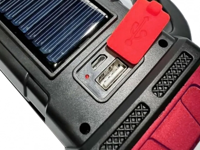 Prenosná solárna nabíjateľná LED svietidlo s powerbankou