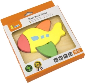Viga drevené mini puzzle lietadlo