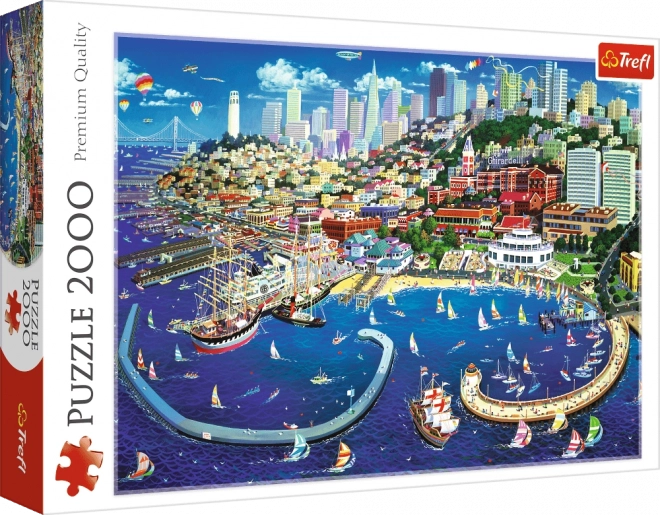 Puzzle Prístav v San Franciscu 2000 dielikov