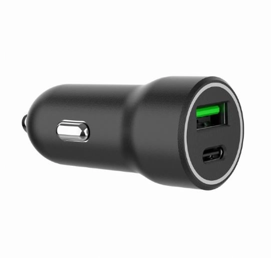 Rýchla nabíjačka USB 20W pre auto čierna