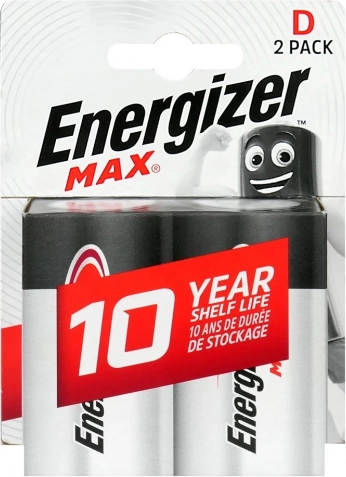 Alkalické batérie D (LR20) ENERGIZER MAX, blister 2 ks