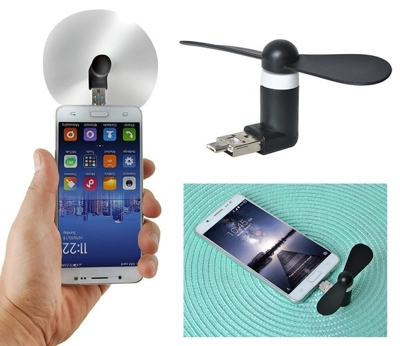 Mini ventilátor micro USB čierny