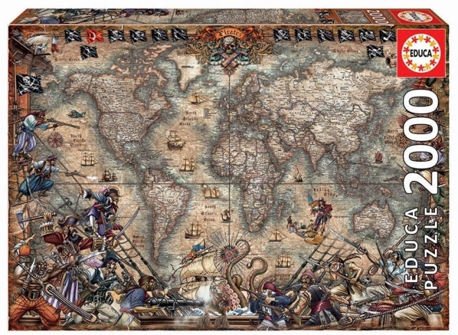 Educa puzzle Pirátska mapa 2000 dielikov