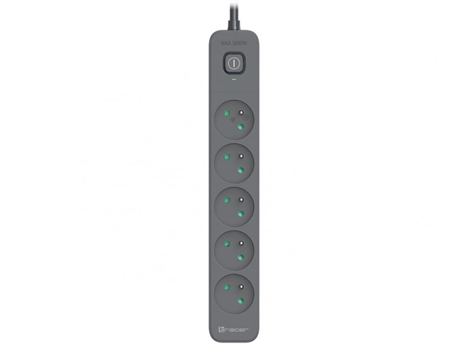 Protiprepäťová napájacia lišta Tracer Power Line+ 3m Graphite