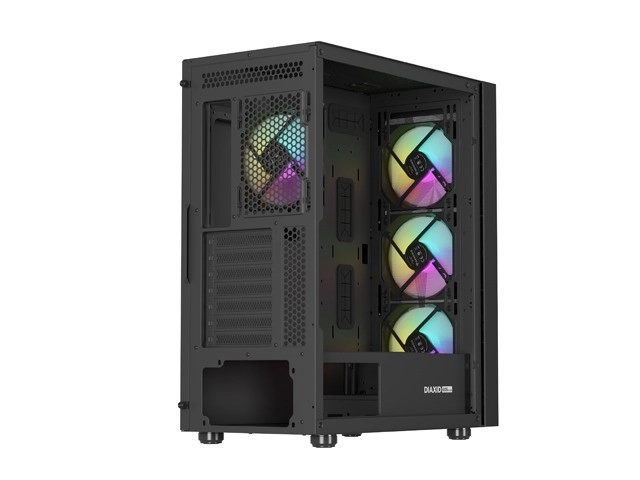 Počítačová skriňa Genesis Diaxid 605 ARGB MIDI Tower USB-C čierna
