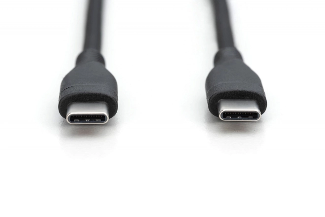 Silikónový napájací kábel USB-C - USB-C, USB 2.0, 60W, 2m čierny
