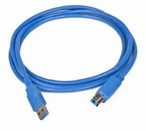 USB 3.0 kábel typ AB AM-BM modrý