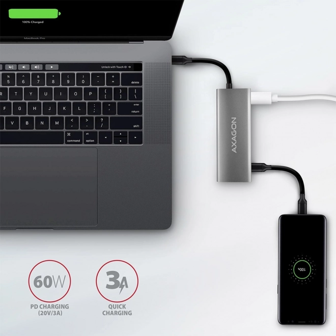 Wielofunkčný USB-C hub AXAGON HMC-5G2 Speedster