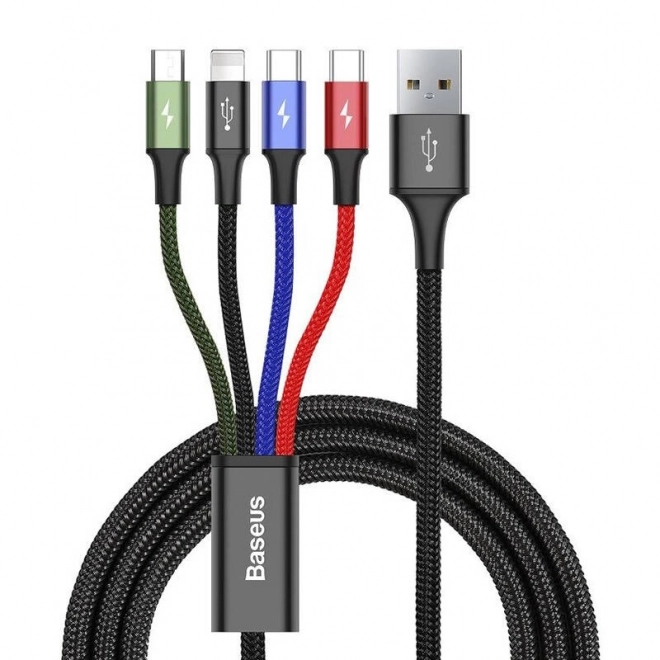 Rýchly kábel Baseus 4v1 USB-C Lightning Micro čierny