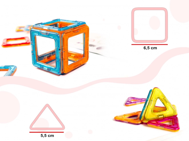 Kreatívne magnetické kocky Magical Magnet 52 ks