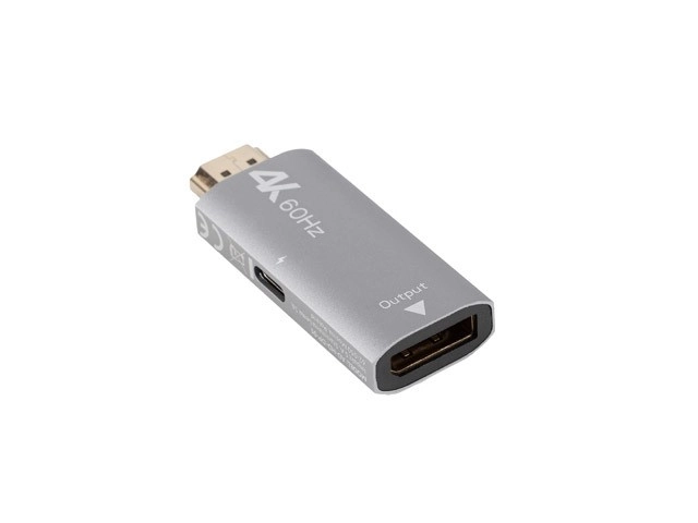 Adaptér HDMI na DisplayPort 4K strieborný