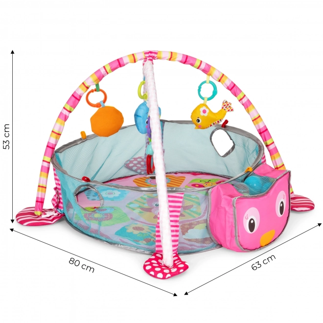 Veľká vzdelávacia podložka 3v1 ohrádka s 30 loptičkami od narodenia