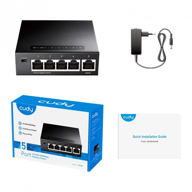 Gigabitový prepínač GS105 5-Port