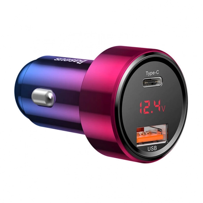 Baseus Magic Car Charger USB USB-C QC 4.0 PD 45W červená modrá