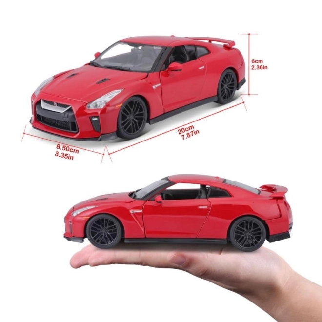 Bburago 1:24 Nissan GT-R Metallic 18-21082 – Červená