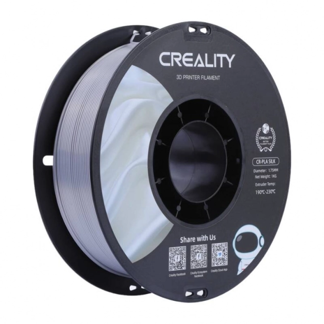 Creality CR-PLA Silk filament strieborný 1,75 mm (1 kg)