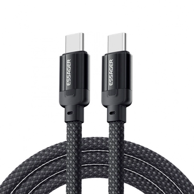 Nabíjací kábel USB-C na USB-C 100W 1m čierny Essager