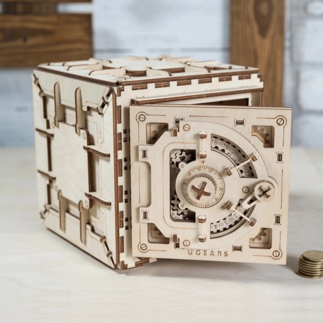 Ugears mechanická 3D drevená skladačka Trezor